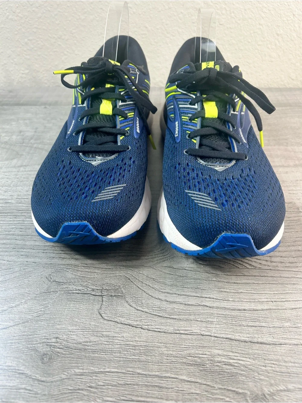 Brooks Glycerin GTS 19 Road Running Shoes - Navy & Neon Yellow Men’s Size 12.5